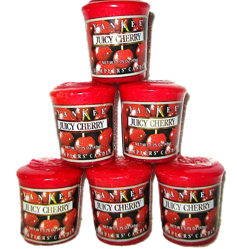 Lot of 6 Yankee Candle "JUICY CHERRY" Fruit ~ Sampler Votives ~RARE ~ NEW - Image 1 of 1