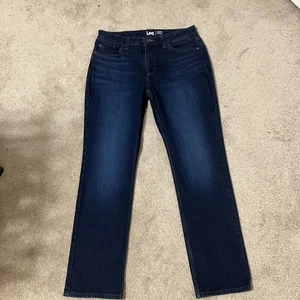 Jeans Lee donna lavaggio scuro vita media regular fit gamba dritta elasticizzato taglia 10 - Foto 1 di 4