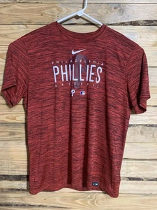 Nike MLB Philadelphia Phillies Bryce Harper T-Shirt L Red Dri-Fit Athletic SZ XL - Picture 1 of 19