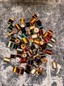 Lot of 78 Vintage Wooden Spools of Thread Coats & Clark 8 Clarks - Picture 1 of 3