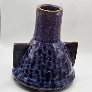 Vaso ceramica arte studio a forma di nave razzo firmato Ralph Estate ritrovamento - Foto 1 di 10