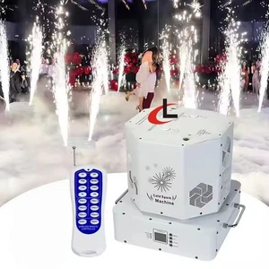 white1300W Spin Cold Spark Machine Double DMX Sparkler Machine Firework Fountain - Picture 1 of 6