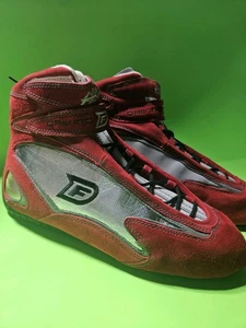 NO Fear Driving Force Draft II Auto Racing Shoes Mens Size 9.5 US, Red Suede - Picture 1 of 7