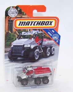 1:64 MATCHBOX 2018 TRAIL TRACKER FIRE RESCUE 6X6 SILVER 80/125 MBX SERVICE 17/20 - Picture 1 of 2
