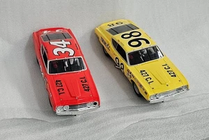 Carrera Ford Torino NASCAR #34 Wendell Scott & #98 Benny Parsons Slot Cars Lot - Picture 1 of 18