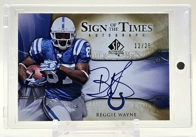 2009 Upper Deck SP Authentic Reggie Wayne Sign Of The Times On Card Auto... - Image 1 of 2