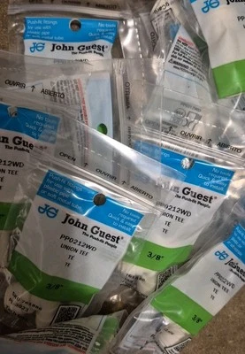 John Guest PP0212WD 3/8" Union Tee.  (Lot Of 20) - Image 1 of 2