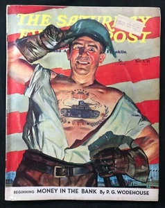 SATURDAY EVENING POST - Nov 8 1941 - Howard Scott Cover / PD WODEHOUSE STORY - Picture 1 of 7