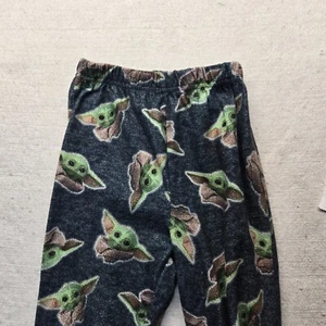 Star Wars Mandalorian Baby Yoda Sleep Pants PJs Strech Youth Boys Size 6/7 - Picture 1 of 6