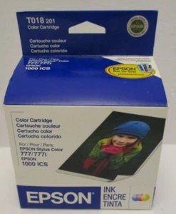 Cartucho de tóner para impresora de tinta a color Epson T018 201 nuevo en caja caducado 1-2008 - Imagen 1 de 4