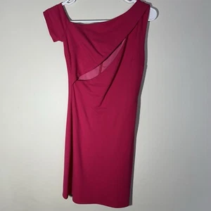 Mini Vestido NBD Rosa Caliente Corte Un Hombro Talla XS - Imagen 1 de 13