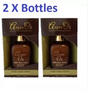 2 x BOTTLES OF ARGAN OIL NIGHT REPAIR SERUM MORROCAN ARGAN OIL EXTRACT 50ML - Picture 1 of 1