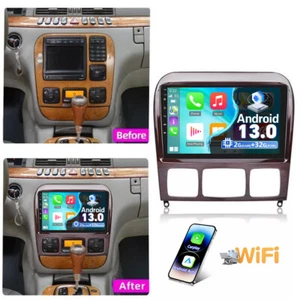 For Mercedes-Benz S Class W220 Android 13 Carplay Car Stereo Radio GPS Navi DSP - Picture 1 of 15