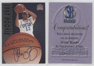 1997 Score Board Basketball Signatures Silver Charles O'Bannon Rookie Auto RC