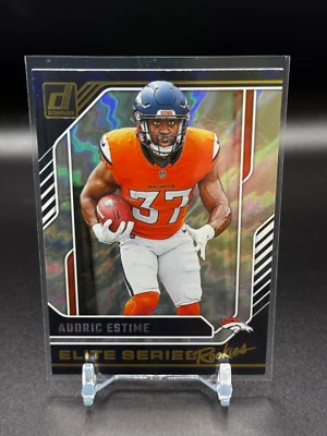 2024 Panini Donruss Audric Estime Elite Series Rookie - RC #19 Broncos🔥 - Image 1 of 2