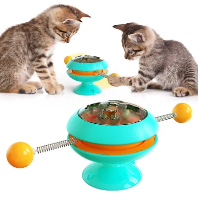 Cat Toy Balls Interactive Cat Catnip Toy Rotating Windmill Indoor Turntable Toy  - Image 1 of 4