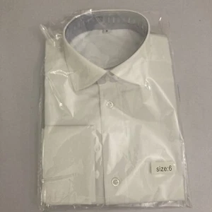 French Cuff Dress Shirt Boys size 6 White Cufflink shirt for Kids Formalwear - Picture 1 of 7