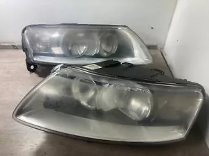 AUDI A6 2008 FRONT DRIVER & PASSENGER SIDES HEADLIGHTS PAIR - Picture 1 of 14