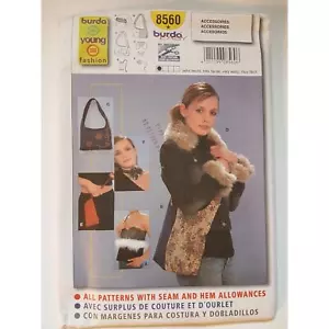 Burda 8560 ungeschnittenes Schnittmuster für Geldbörsen, abnehmbarer Kragen & Manschetten, Halsband - Bild 1 von 3