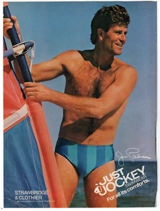 1987 Vintage Print Ad Jim Palmer Just Jockey Swimwear for All Comforts 8.5"x11 - Picture 1 of 1