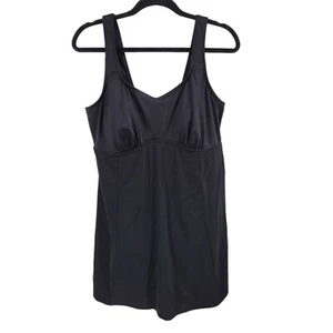 Lands End Damen 18W Schwarz 1 Teiler Badeanzug Tankini Schwimmkleid - Bild 1 von 10