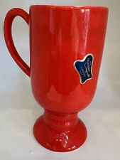 VTG California Originals McCoy  Ceramic Pedestal Red Coffee Mug USA W Sticker