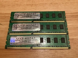 ULTRA U12-40747 6GB Kit (3x2GB) PC3-10600U DDR3 Non-ECC DIMM RAM - Picture 1 of 4