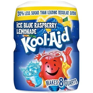 Kool Aid Blue Raspberry Lemonade Powdered Drink Mix Low Sugar (Pack of 12) - Picture 1 of 6