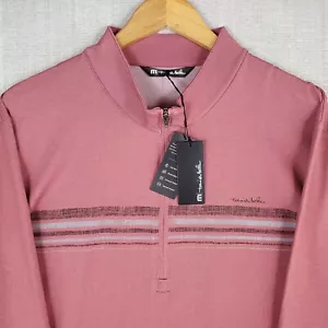 TRAVIS MATHEW NEW $135 Size 2XL Mens 1/4 Zip Pullover Performance Golf Berry Red - Picture 1 of 22