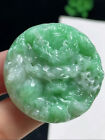 100% Natural Icy Green Jadeite Jade Pendant Dragon  0428