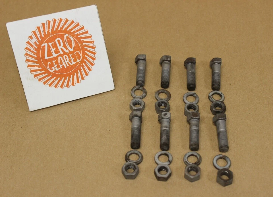 Juego de arandela y tuercas de bloqueo de pernos placa de respaldo trasera 67-68 Jeep CJ Dana 30 OEM   Foto 1 de 1