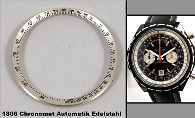 BREITLING NAVITIMER 1806 Chronomat Automatik Edelstahl BEZEL INSERT - Image 1 of 4
