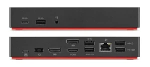 Lenovo ThinkPad X395 Universal Dock 40AS USB-C Gen 2 + USB-C Kabel + 90W NT - Bild 1 von 2
