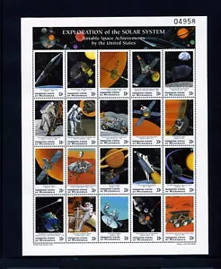 Micronesia MNH 344-46 Sht 20, 2 logros espaciales S/S de EE. UU. TR535 - Imagen 1 de 2