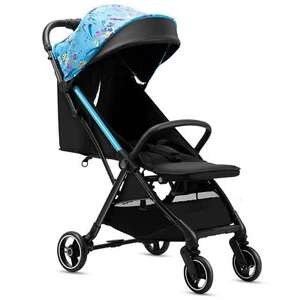 RoyalBaby 360 Classic Seat Compact Fold Portable Travel Stroller, Black/Blue - Picture 1 of 10