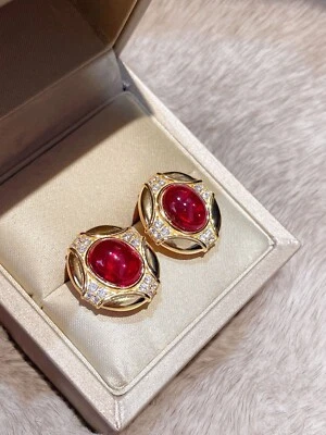 Pendientes rubí vintage (número 95) Foto 1 de 4