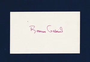 Roman Gabriel signed vintage football index card - Picture 1 of 1
