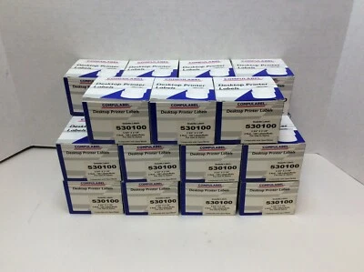 Compulabel Desktop Printer Labels 100 Labels/Roll 12 Rolls, 3 3/4" x 2 1/8" - Image 1 of 4