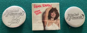 3 schwer zu findende Pins~~polierte Schallplatten sind kein Witz! JERK!~~GENYA RAVAN~~URBAN DESIRE - Bild 1 von 2
