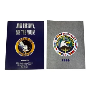 1994 Apollo XII 25th Anniversary Dinner Program & 1999 Gathering of Eagles Book - Picture 1 of 14