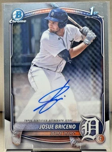 2025 Bowman Chrome Josue Briceno Auto 1st Prospect #CPA-JB Tigers - Picture 1 of 2