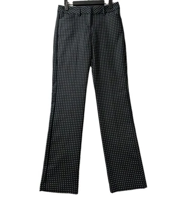 Nuevo con etiquetas Pantalones Express Editor 0R Negro Blanco Punto Apenas Bota Carrera Trabajo Pantalones Foto 1 de 4
