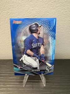 Bowman's Best Blue Refractors #6 2022 Cal Raleigh RC Rookie/150 Mariners - Imagen 1 de 2