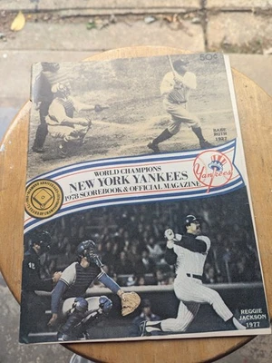 1978 New York Yankees vs Toronto Blue Jays Scorebook Official Magazine UNSCORED - Image 1 of 4