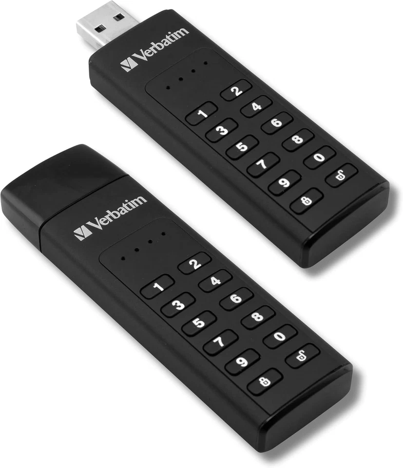 Verbatim Keypad Secure USB-3.0-Stick 64 GB Datenspeicher Passwortschutz schwarz - Bild 1 von 1