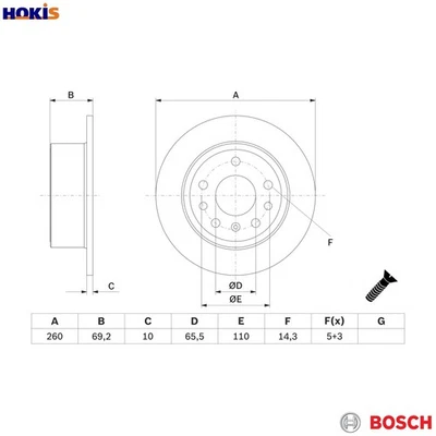 2x BRAKE DISC 0 986 478 430 FOR VAUXHALL CAVALIER/Mk/III/Hatchback SAAB 2.5L - Image 1 of 4