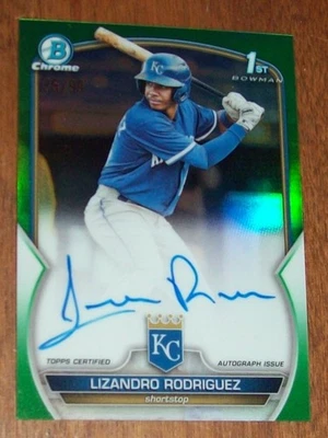 2023 Topps Bowman Chrome Lizandro Rodriguez Auto Card /99 - Image 1 of 2