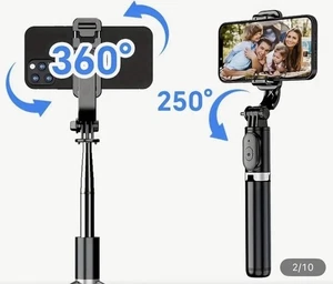 Selfie Stick & Tripod, Desktop Stand, Holds iPhone Up 40in Extension W/Remote - Picture 1 of 14
