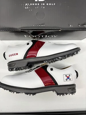 Zapatos de golf Footjoy Myjoys Premiere BOA Packard blancos rojos negros Corea 6,5 XW Foto 1 de 2