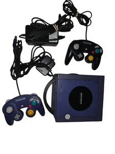 Console Nintendo Game Cube-Indigo Violet, câbles, 2 manettes, mémoire DOL-001 - Photo 1/7